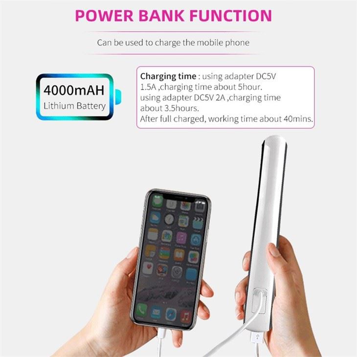 Lisseur de cheveux de voyage sans fil rechargeable par USB