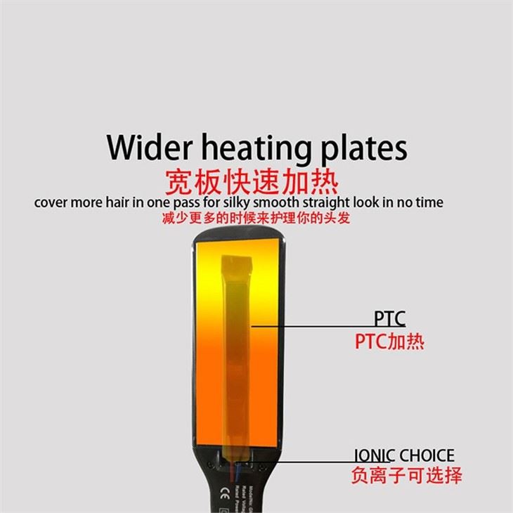 Large plaque LCD Thermostat Lisseur de cheveux